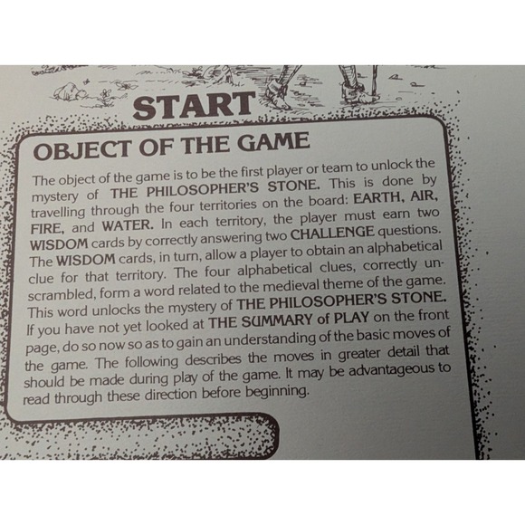 The Quest for the Philosopher's Stone Vintage Board Game. First Edition. 1986. - Picture 4 of 5